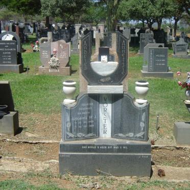 VORSTER Andries W.J. 1955-198?