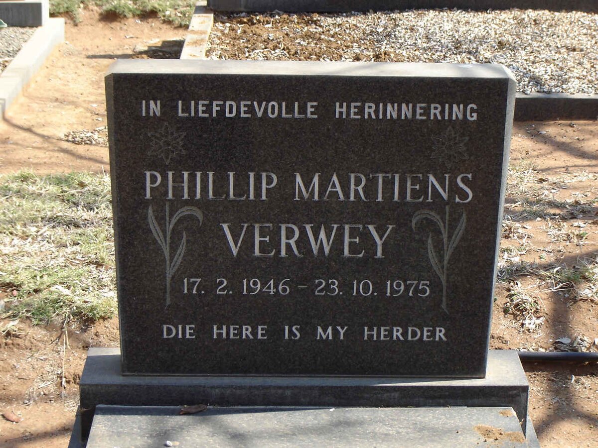 VERWEY Phillip Martiens 1946-1975