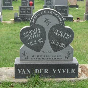VYVER Andries Jacobus, van der 1960-2003 &amp; Wynanda 1964-2003
