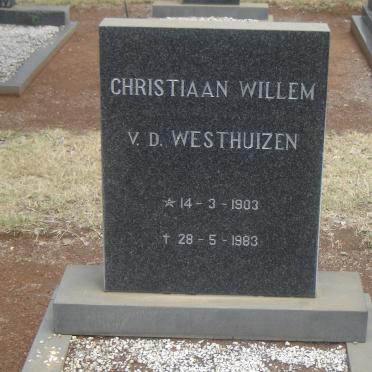 WESTHUIZEN Christiaan Willem, v.d.  1903-1983