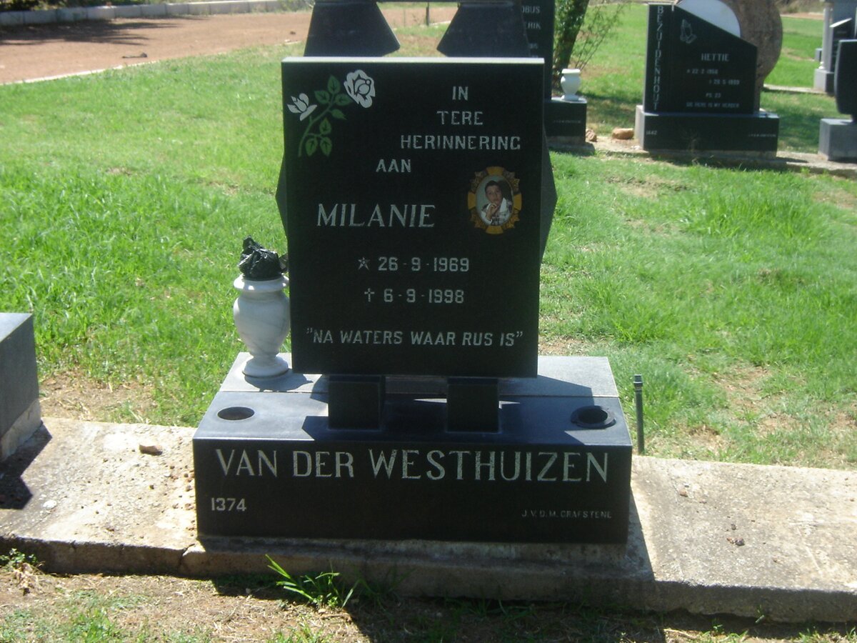 WESTHUIZEN Milanie, van der 1969-1998