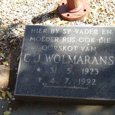 WOLMARANS C.J. 1923-1992