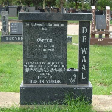 WAAL Gerda, de 1949-2002