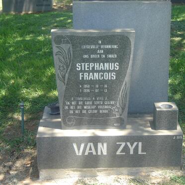 ZYL Stephanus Francois, van 1950-1996