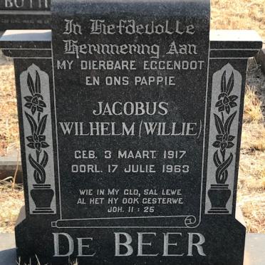 BEER Jacobus Wilhelm, de 1917-1963