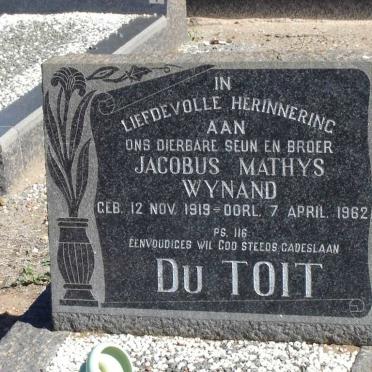 TOIT Jacobus Mathys Wynand, du 1919-1962