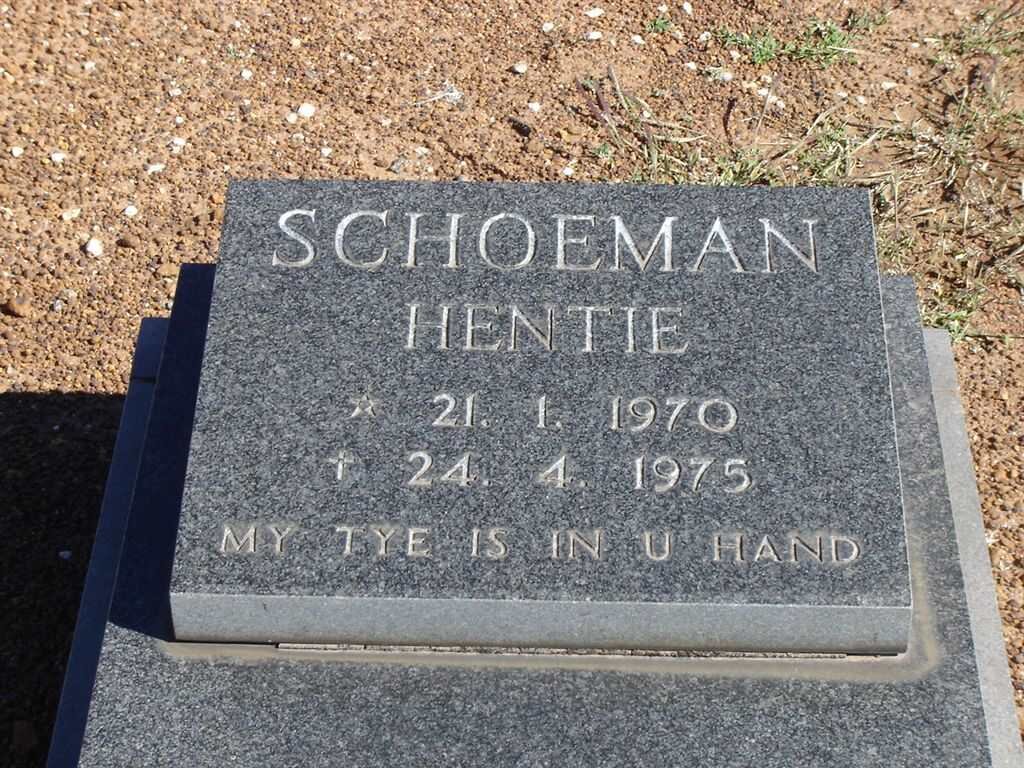 SCHOEMAN Hentie 1970-1975