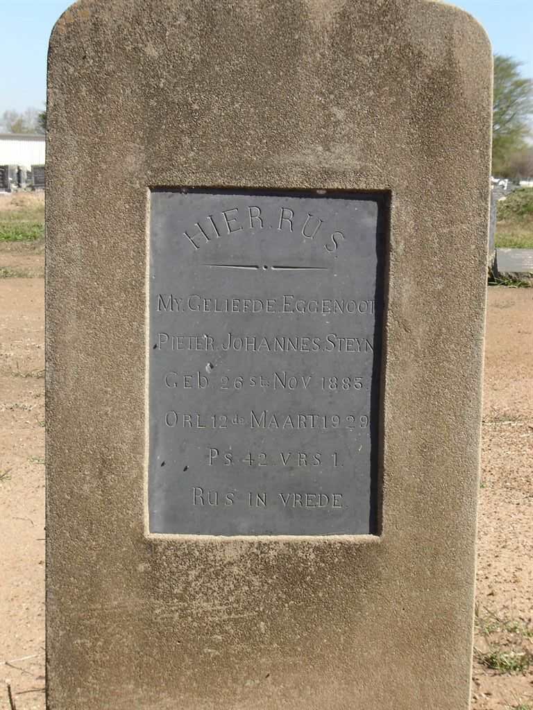 STEYN Pieter Johannes 1883-1929