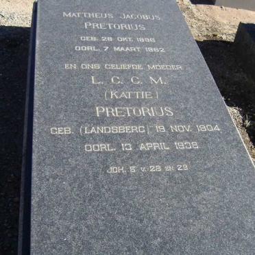 PRETORIUS Mattheus Jacobus 1896-1962 &amp; L.C.C.M. LANDSBERG 1904-1938