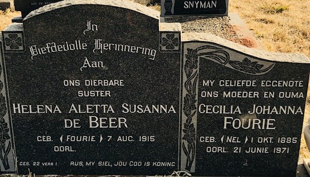 FOURIE Cecilia Johanna nee NEL 1885-1971