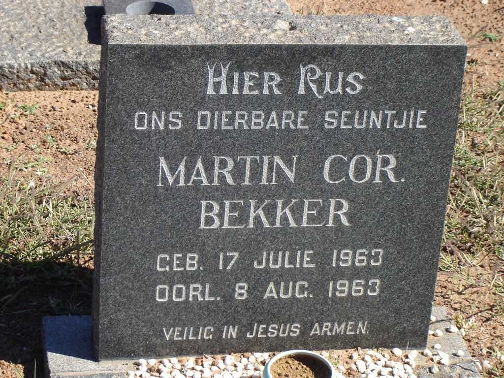 BEKKER Martin C. 1963-1963