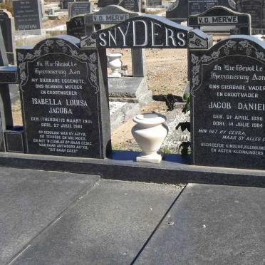SNYDERS Jacob Daniel 1896-1984 &amp; Isabella Louisa Jacoba THERON 1904-1961