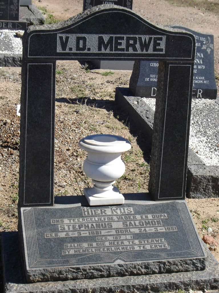MERWE Stephanus Salomon, v.d. 1881-1961