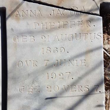 PHEIFFER Anna Jacoba 1869-1927