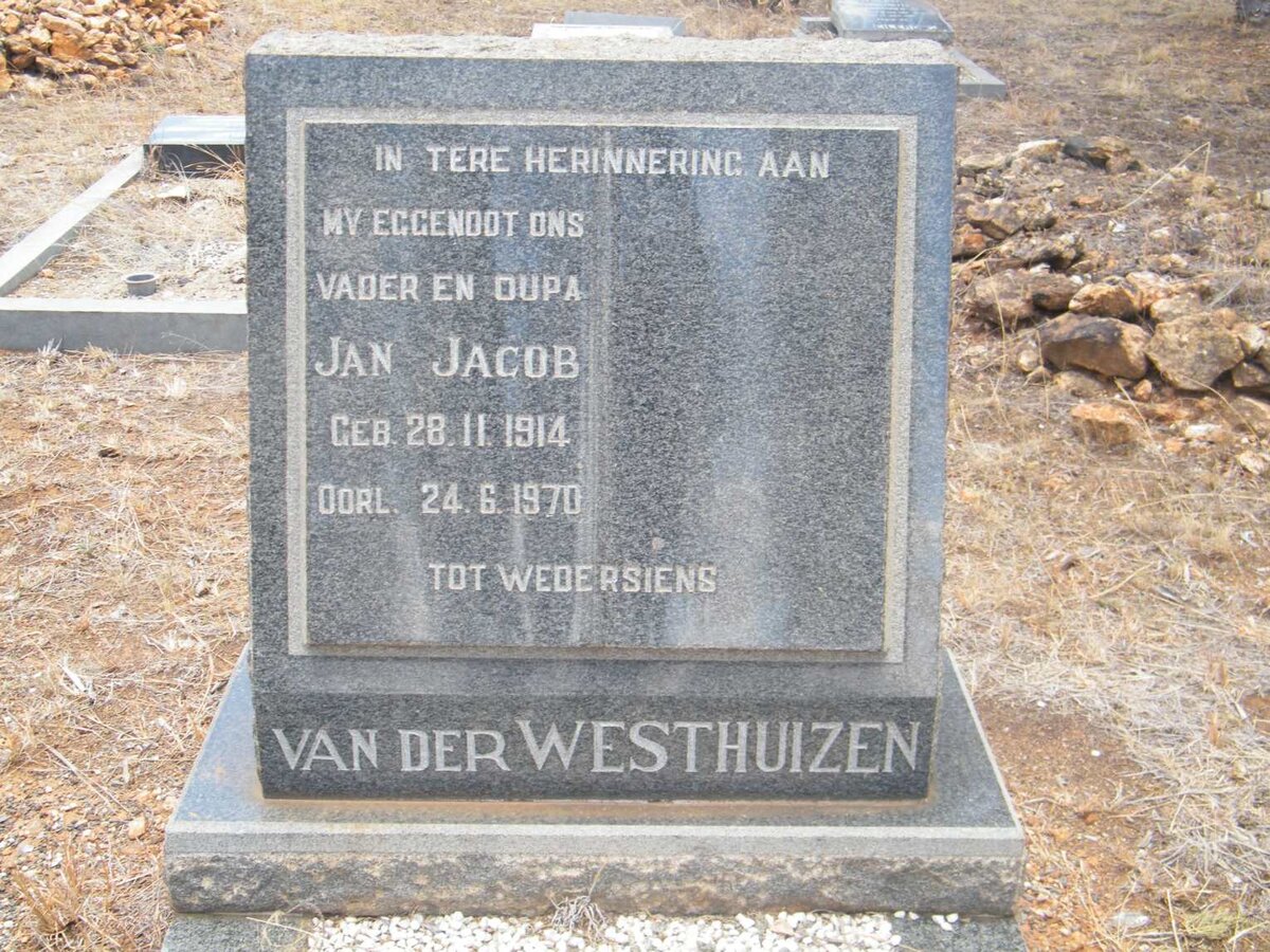 WESTHUIZEN Jan Jacob, van der 1914-1970