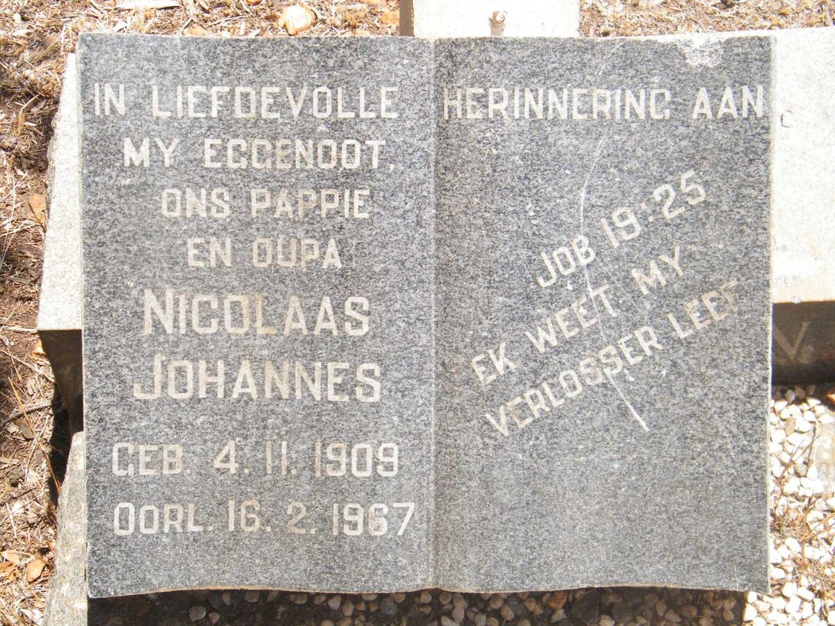 ? Nicolaas Johannes 1909-1967