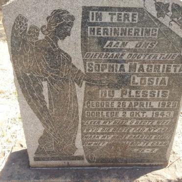 PLESSIS Sophia Magrieta Losia, du 1929-1943