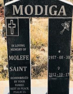 MODIGA Molefe Saint 1957-2010