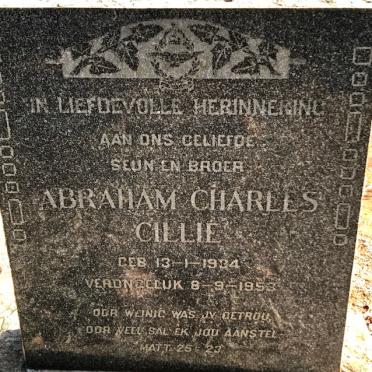 CILLIE Abraham Charles 1934-1953