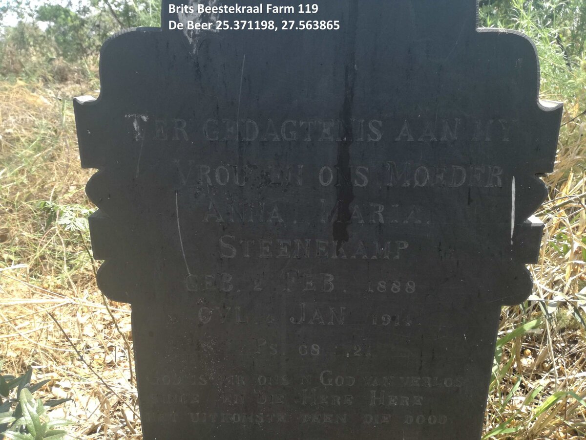 STEENEKAMP Anna Maria 1888-1914