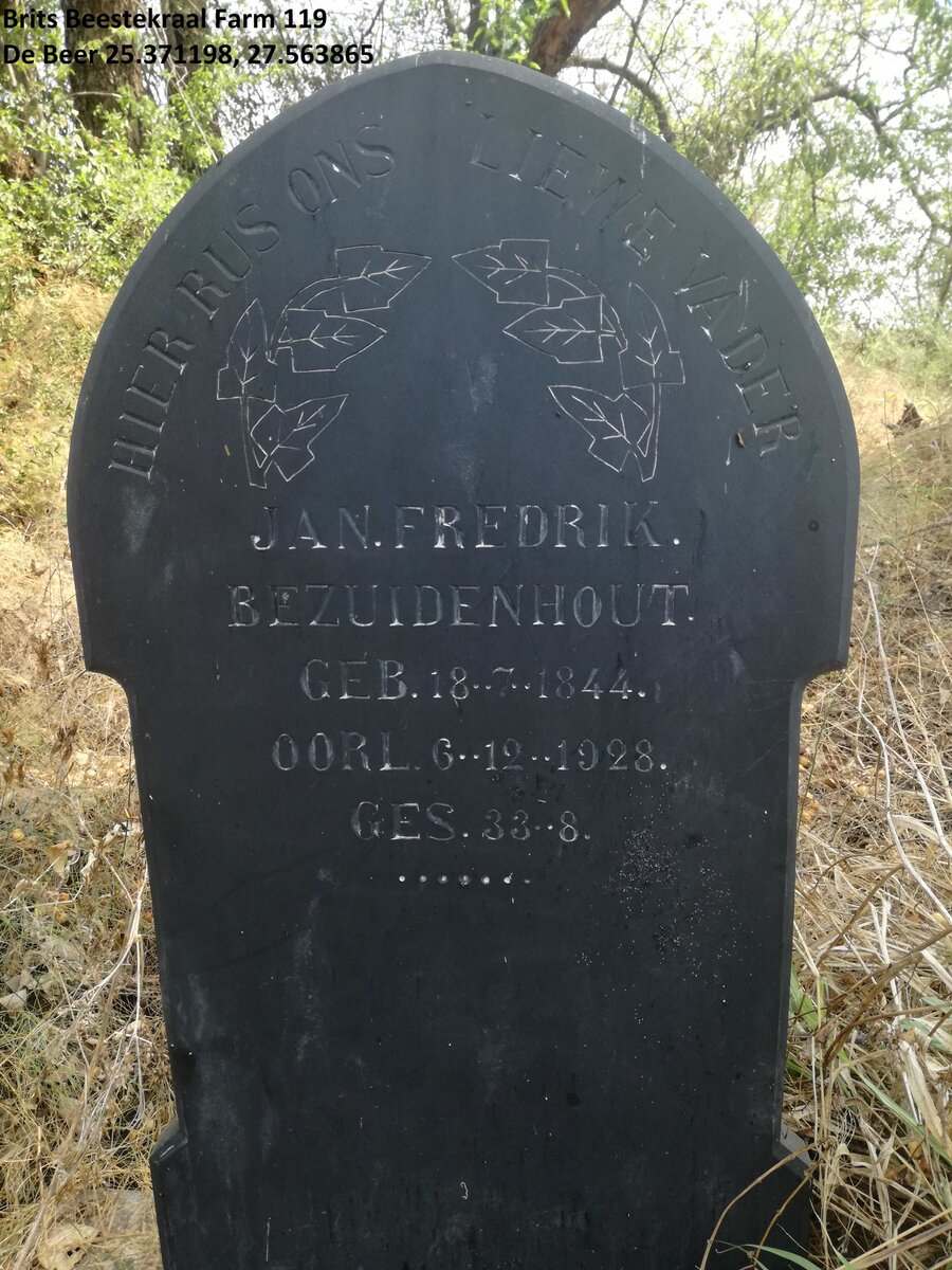 BEZUIDENHOUT Jan Fredrik 1844-1928