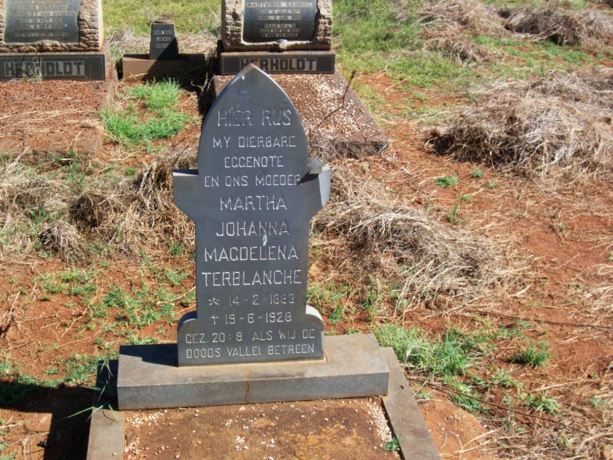 TERBLANCHE Martha Johanna Magdelena 1883-1928