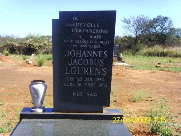 LOURENS Johannes Jacobus 1930-1978