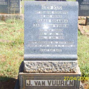 VUUREN Sarah Susanna, Janse van nee VAN VUUREN 1912-194?
