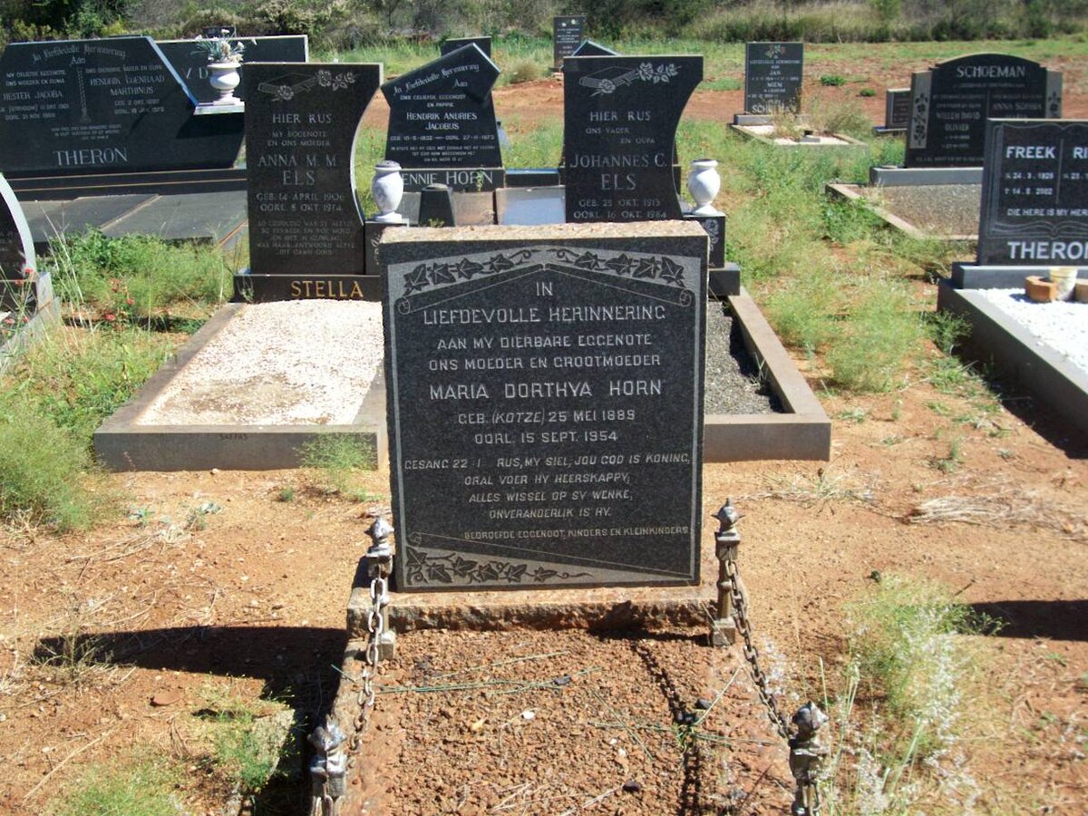 HORN Maria Dorthya nee KOTZE 1889-1954
