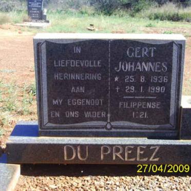 PREEZ Gert Johannes, du 1936-1990