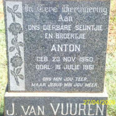 VUUREN Anton, J. van 1950-1951