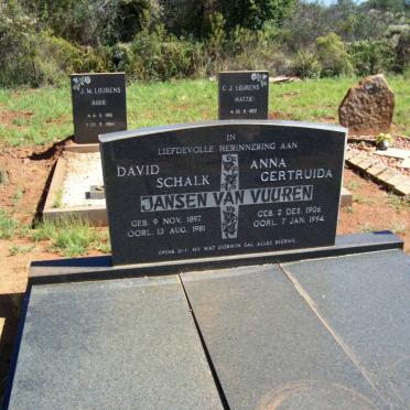 VUUREN David Schalk, Jansen van 1897-1981 &amp; Anna Gertruida 1906-1994