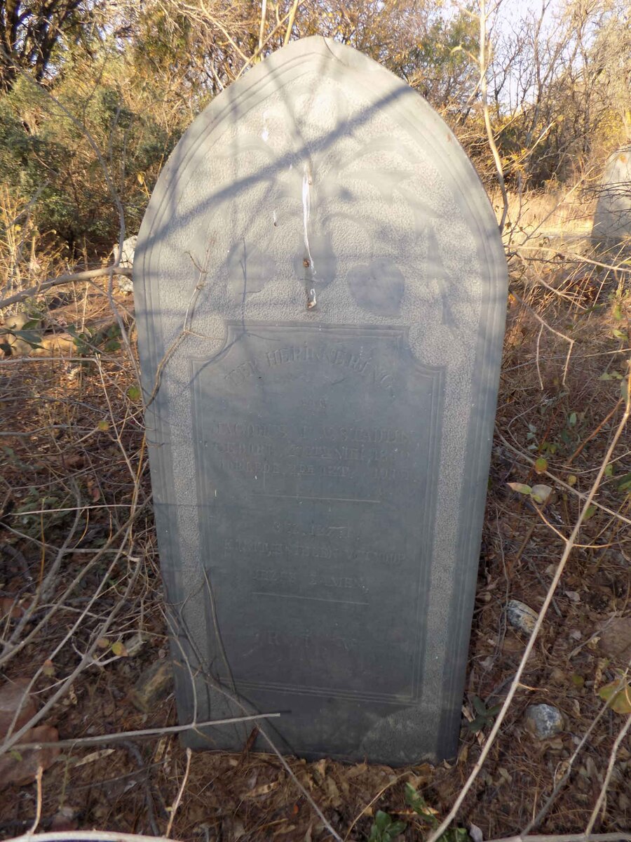 STADEN Jacobus F., van 1859-191?