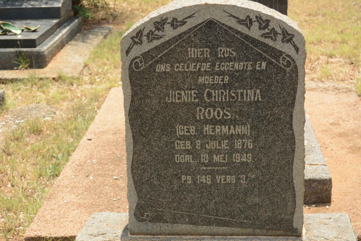 ROOS Jienie Christina nee HERMANN 1876-1949