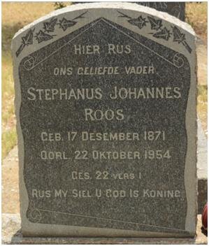 ROOS Stephanus Johannes 1871-1954