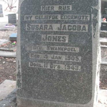JONES Susara Jacoba nee SWANEPOEL 1905-1943