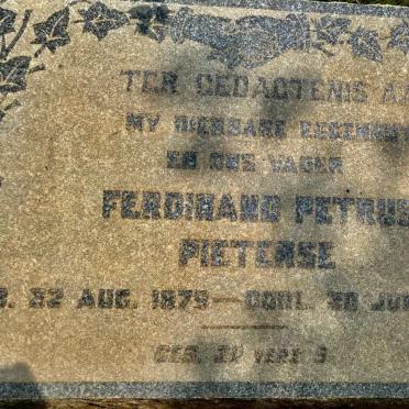 PIETERSE Ferdinand Petrus 1879-1953