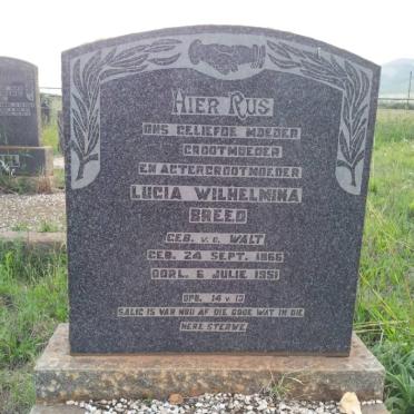 BREED Lucia Wilhelmina nee V.D. WALT 1866-1951