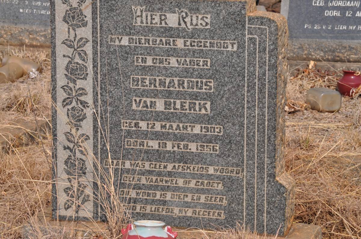 BLERK Bernardus, van 1903-1956