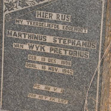 PRETORIUS Marthinus Stephanus van Wyk 1908-1942