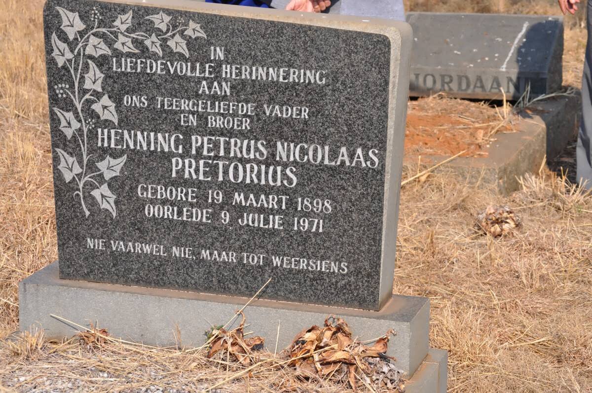 PRETORIUS Henning Petrus Nicolaas 1898-1971