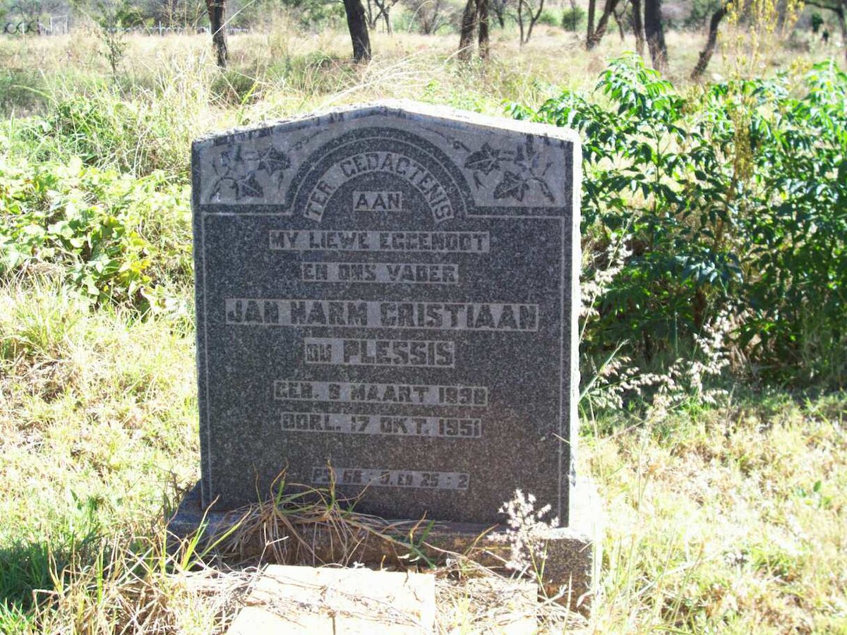 PLESSIS Jan Harm Cristiaan, du 1898-1951