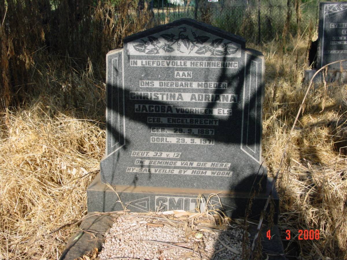 SMIT Christina Adriana Jacoba formerly ELS, nee ENGELBRECHT 1887-1971