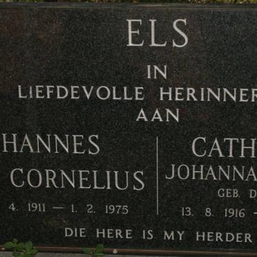 ELS Johannes Cornelius 1911-1975 &amp; Catharina Johanna Fredrika DE KOCK 1916-1987