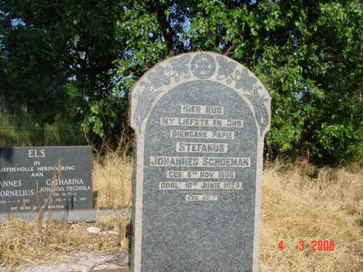 SCHOEMAN Stefanus Johannes 1886-1929
