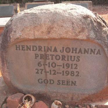 PRETORIUS Hendrina Johanna 1912-1982