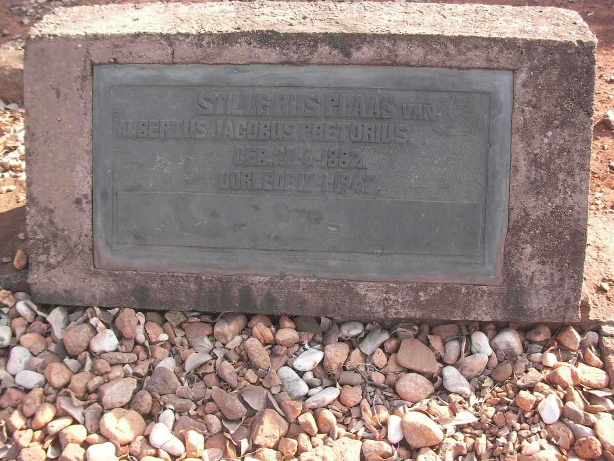 PRETORIUS Albertus Jacobus 1882-1947