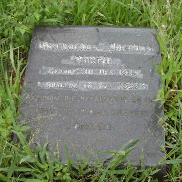 FOURIE Gerhardus Jacobus 1905-1962