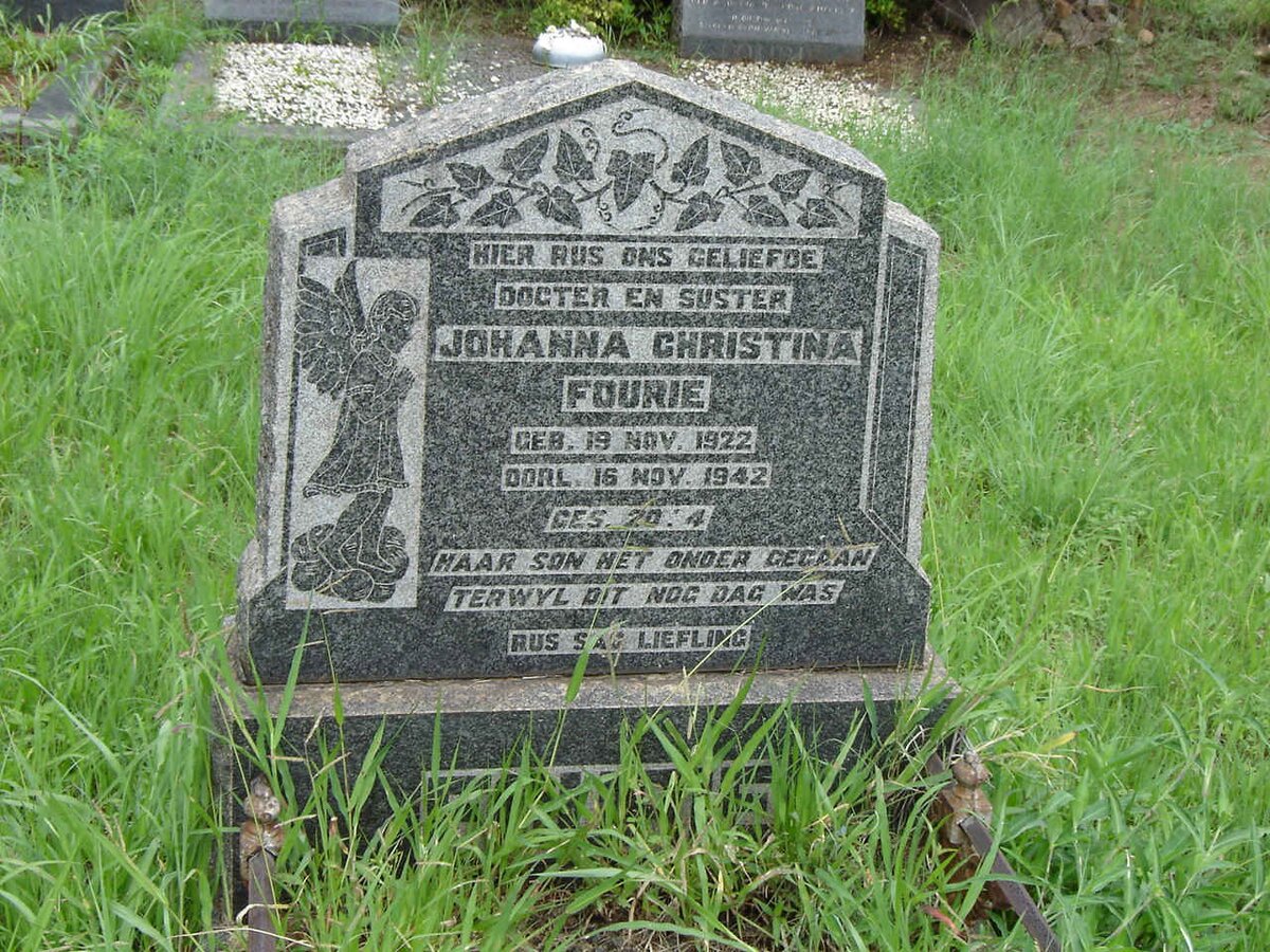FOURIE Johanna Christina 1922-1942