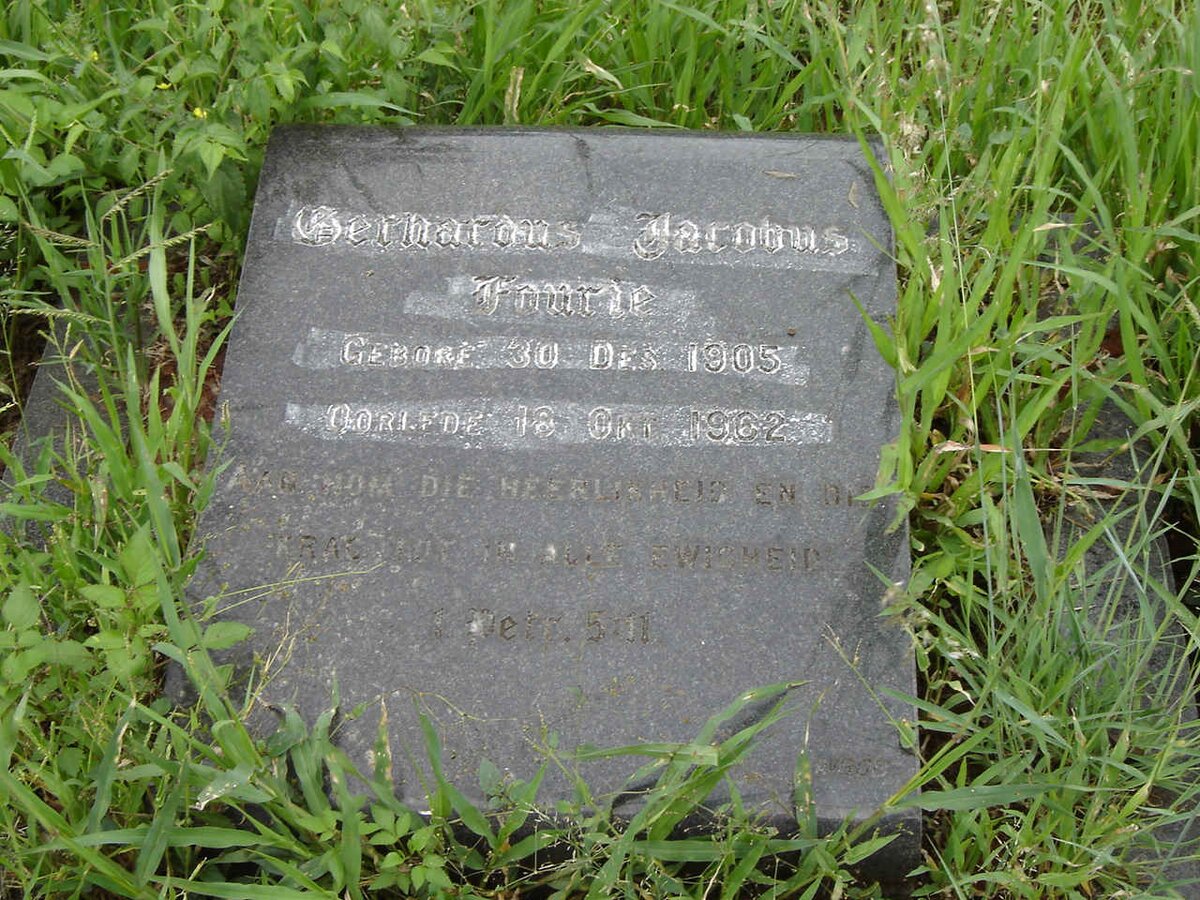 FOURIE Gerhardus Jacobus 1905-1962